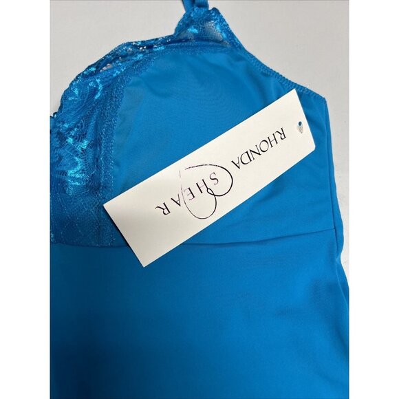 Rhonda Shear Pin Up Girl Lace Camisole Women’s Cami Tank Blue Women's XL NWT - Picture 2 of 6